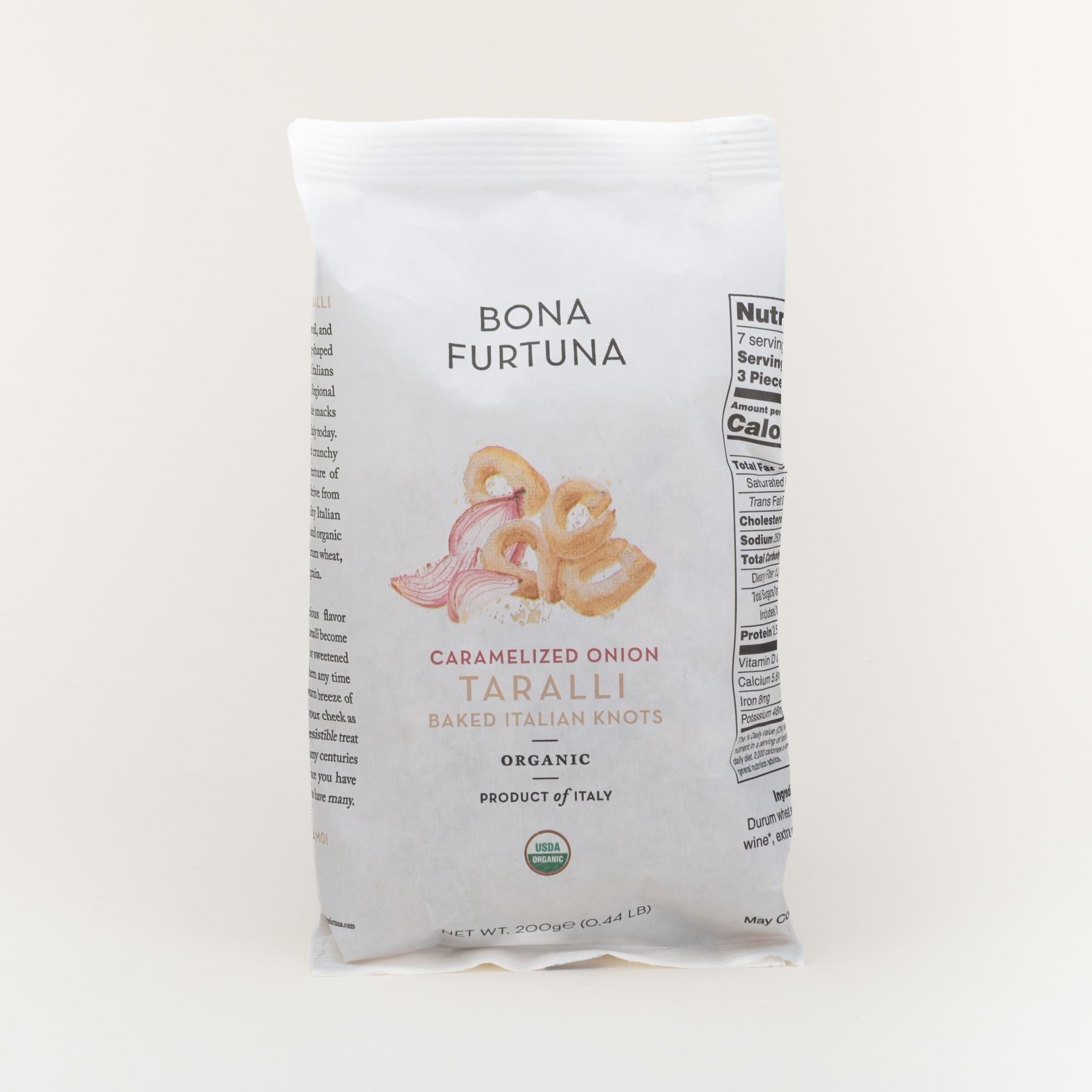 Organic Taralli with Onion “Italian Pretzel”